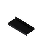 prateleira no tom preto para calçados